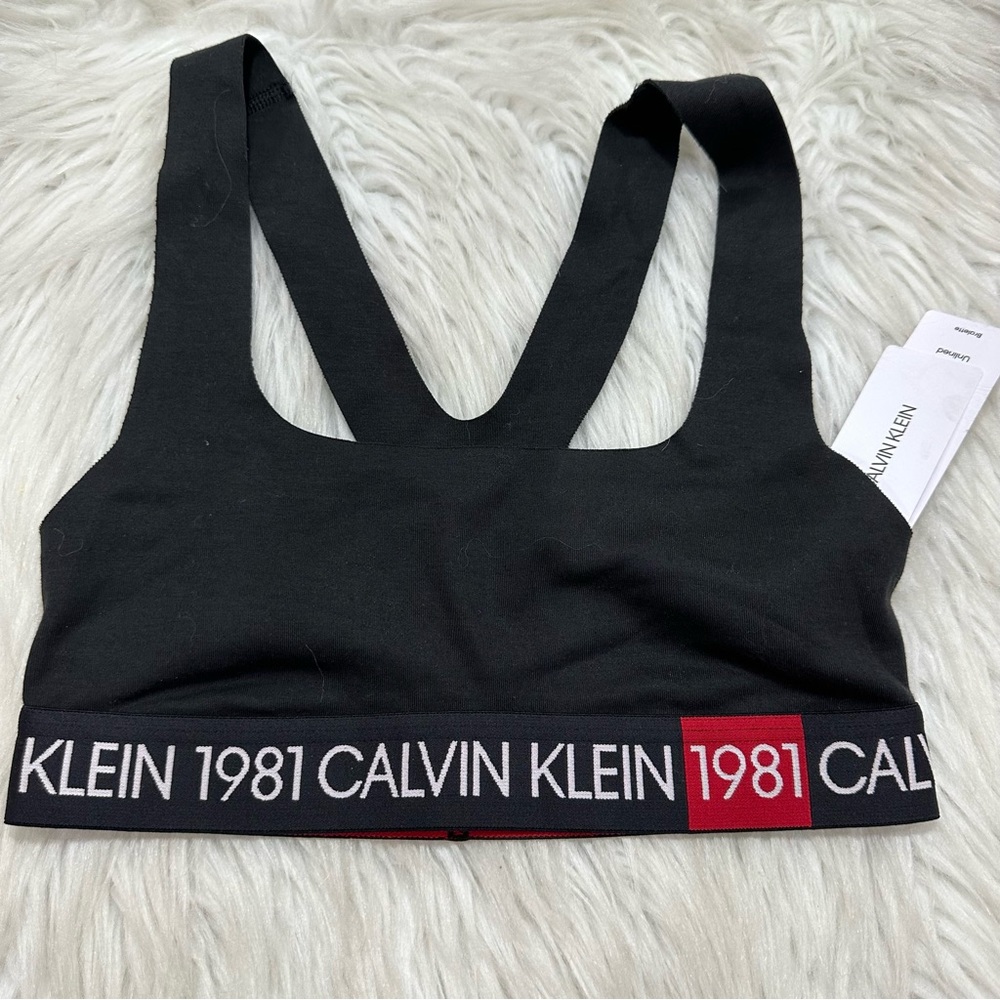 Black 1981 Bold Calvin Klein Bralette - Picture 6 of 11